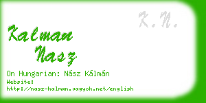 kalman nasz business card